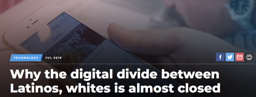 Why the digital divide between Latinos, whites is almost closed