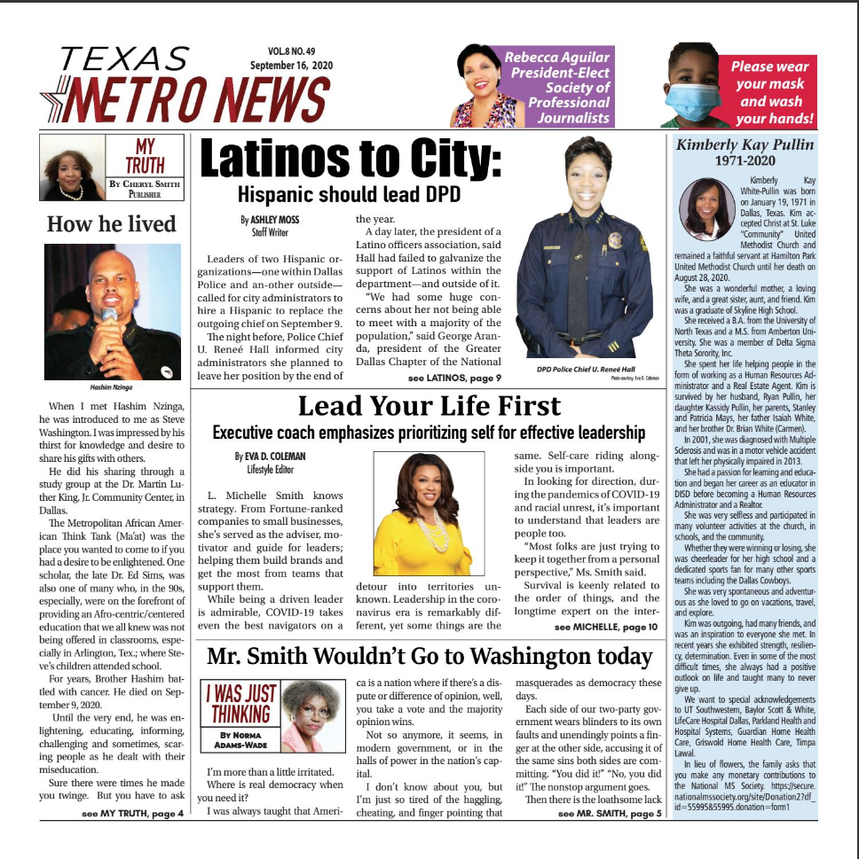 LMS on the Cover on Texas Metro News: Lead Your Life First
