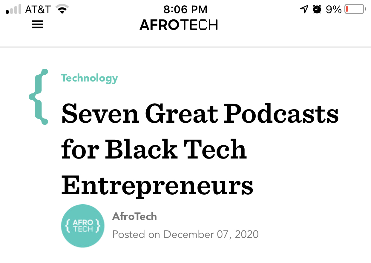Afrotech Calls The Culture Soup Podcast One of the Best Podcasts for Black Tech Entrepreneurs