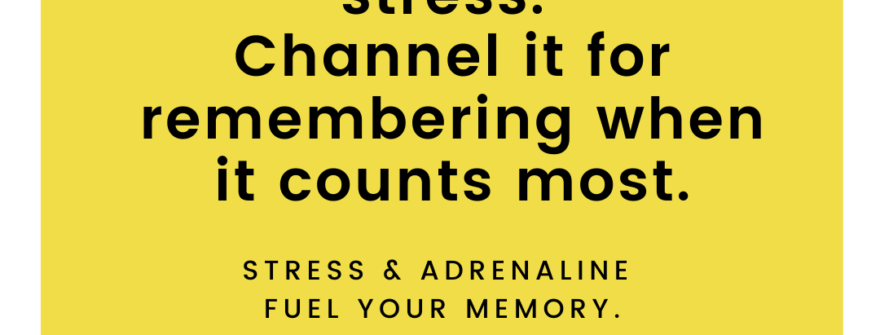 How stress can help you to remember details