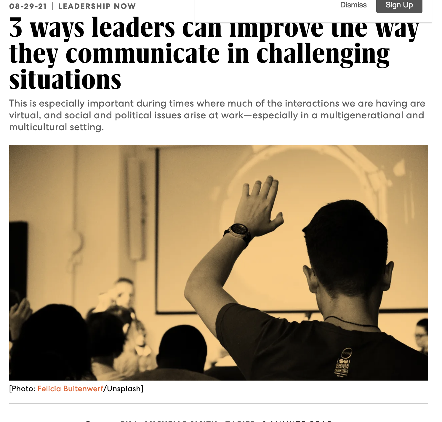 3 ways leaders can improve the way they communicate in challenging situations (Fast Company)