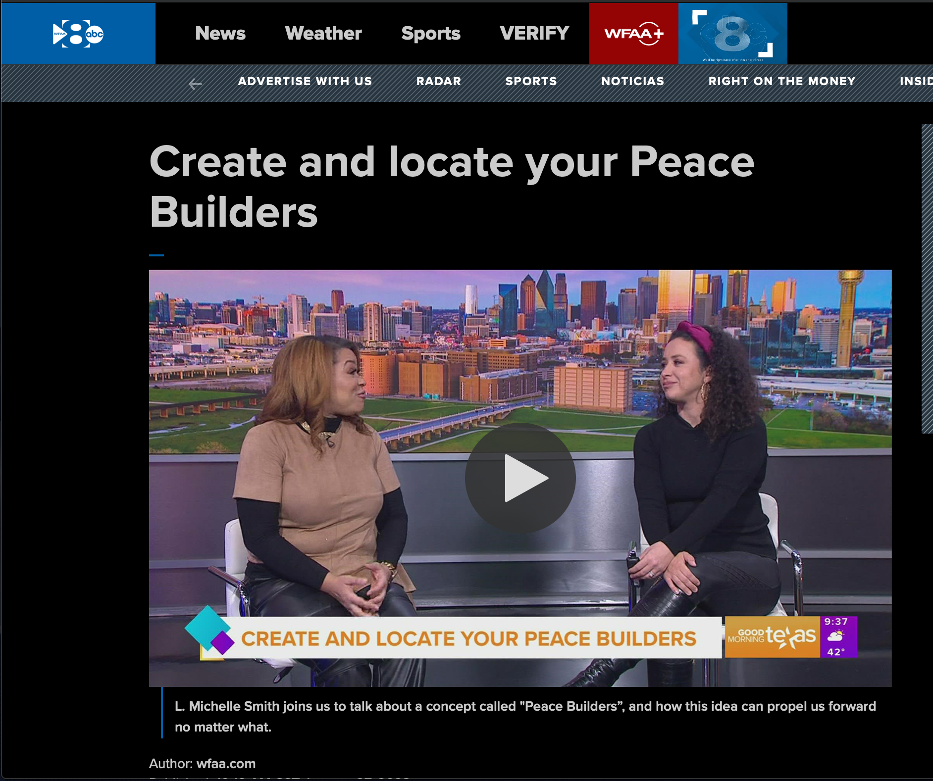 Coach L. Michelle Talks Peace & Productivity on WFAA Good Morning Texas